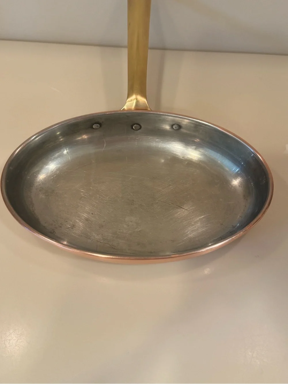Tagus Vintage Copper 8” x 5” Skillet With Brass Handle Made In Portugal - Picture 8 of 13